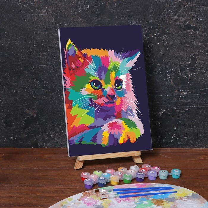 Картина по номерам на холсте с подрамником «Котёнок» 20х30 см Картина по номерам на холсте с подрамником «Котёнок» 20х30 см