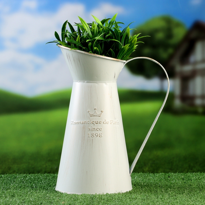 Кашпо  Кашпо "Кувшин Ноель" голубое, 14х20х27см