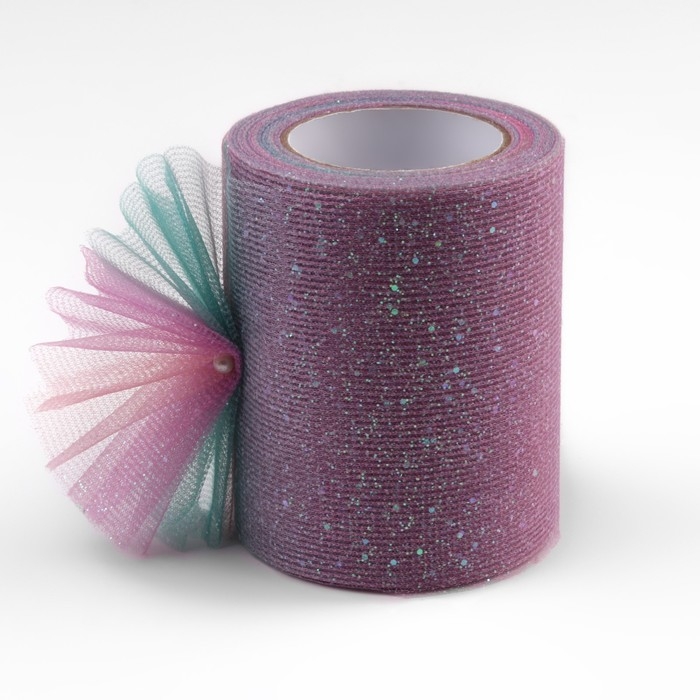 Фатин с глиттером «Радуга», 7,5 см, 11 ± 1 г/кв.м, 9 ± 0,5 м, цвет сиреневый №2 Фатин с глиттером «Радуга», 7,5 см, 11 ± 1 г/кв.м, 9 ± 0,5 м, цвет сиреневый №2
