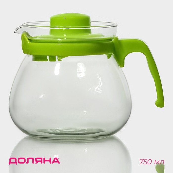 Чайник стеклянный заварочный Доляна «Лягушонок», 750 мл Чайник стеклянный заварочный Доляна «Лягушонок», 750 мл