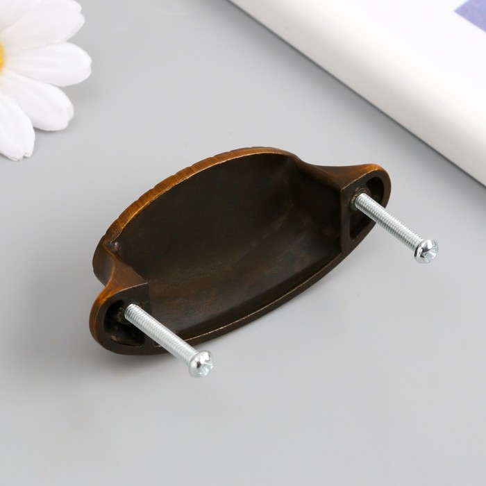 Ручка для шкатулки металл Ручка для шкатулки металл "Розарий" кофейная 8,3х3,3х2,5 см