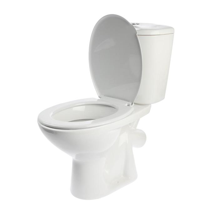 Унитаз компакт ЛЗСФ Унитаз компакт ЛЗСФ "Универсал NEW 45", нижняя подводка, косой выпуск, сиденье, кнопка