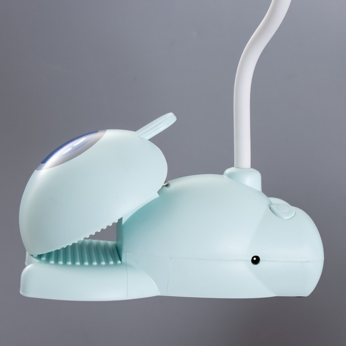 Настольная лампа "Робот" LED 5Вт USB АКБ лазурный 11,8х7,8х31 см RISALUX