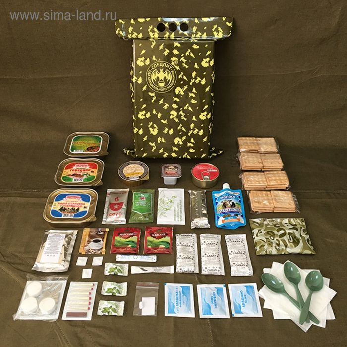 Сухой паек «СпецПит» Боевой (ИРП-Бс), на 1 сутки, 2,2 кг Сухой паек «СпецПит» Боевой (ИРП-Бс), на 1 сутки, 2,2 кг