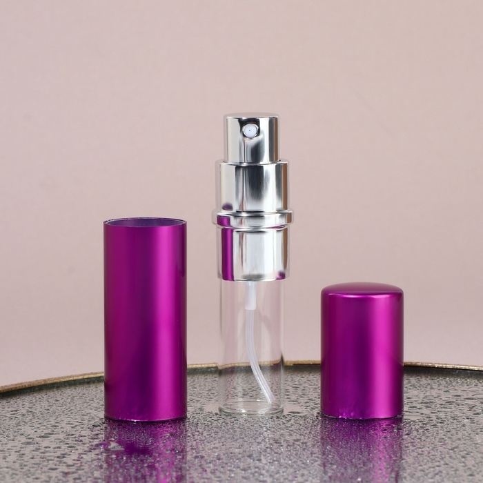Флакон для парфюма, с распылителем, 10 мл, цвет фиолетовый Флакон для парфюма, с распылителем, 10 мл, цвет фиолетовый