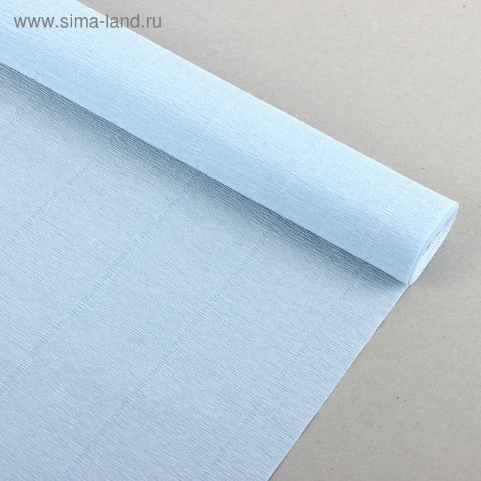 Бумага для упаковки и поделок, гофрированная, нежно-голубая, однотонная, двусторонняя, рулон 1 шт., 0,5 х 2,5 м Бумага для упаковки и поделок, гофрированная, нежно-голубая, однотонная, двусторонняя, рулон 1 шт., 0,5 х 2,5 м