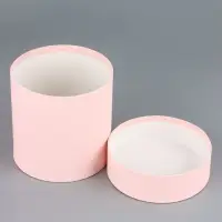 Набор круглых подарочных коробок «Пудра» 3 в 1 - 18×16×13 см