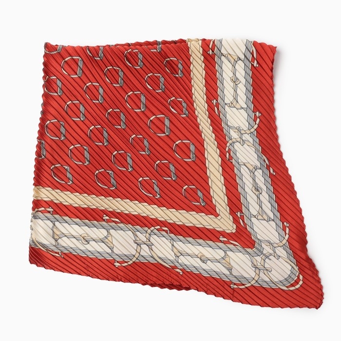 Плиссированный женский платок MINAKU, 70*70, цв.красный Плиссированный женский платок MINAKU, 70*70, цв.красный