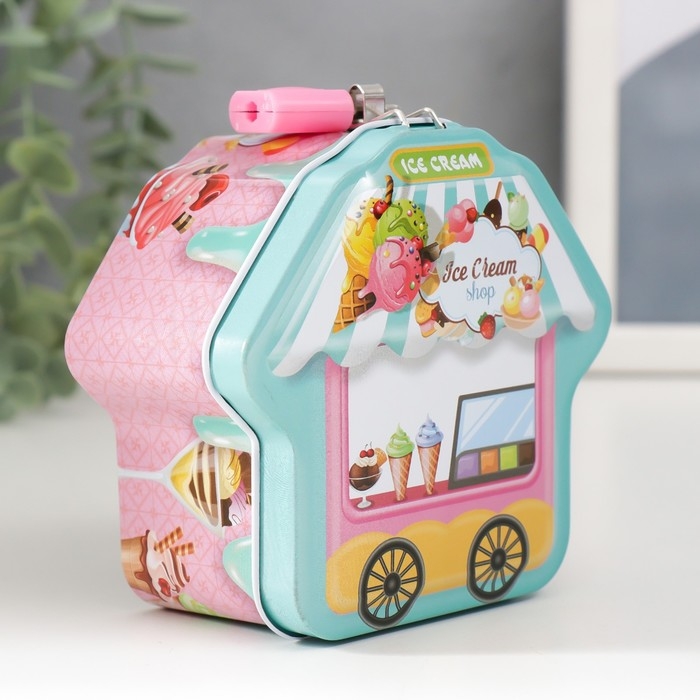 Копилка металл Копилка металл "Киоск с мороженым" МИКС 9х10х5 см