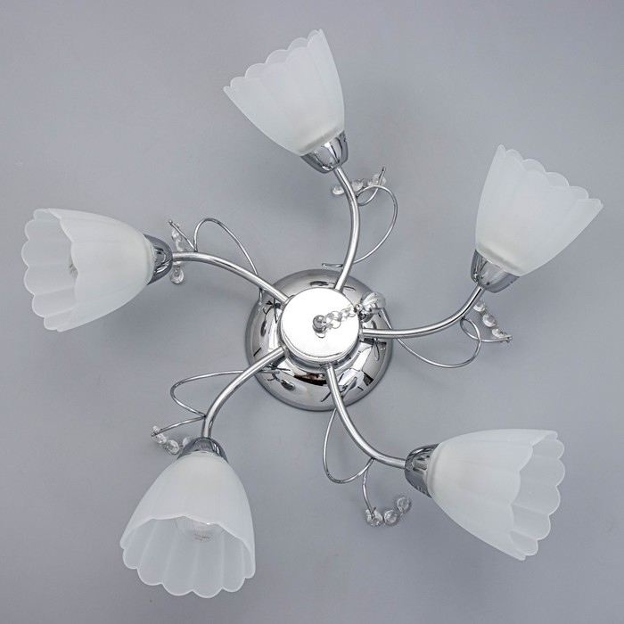 Люстра Люстра "Адель" 5x40Вт E27 хром 54х52х17 см