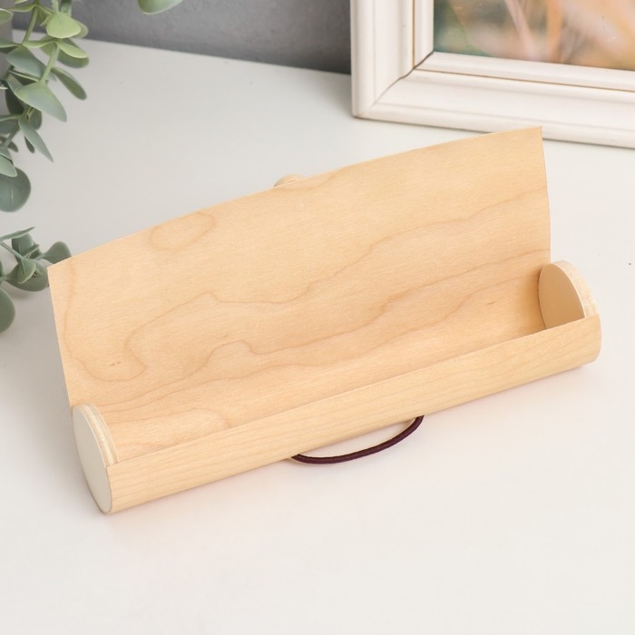 Шкатулка дерево под роспись тубус Шкатулка дерево под роспись тубус "Тонкий лист" 19х4х4 см