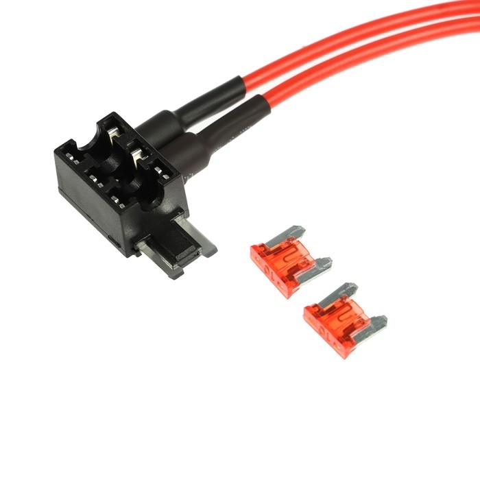 Удлинитель предохранителя двойной, микро, 10А, провод 15 см Удлинитель предохранителя двойной, микро, 10А, провод 15 см