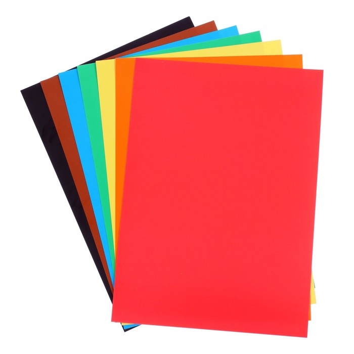 Картон цветной двусторонний 7 листов, 7 цветов Картон цветной двусторонний 7 листов, 7 цветов "Каляка-Маляка", 195 х 265 мм, мелованный