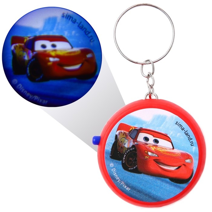 Проектор-брелок «Тачки», свет, цвет красный Проектор-брелок «Тачки», свет, цвет красный