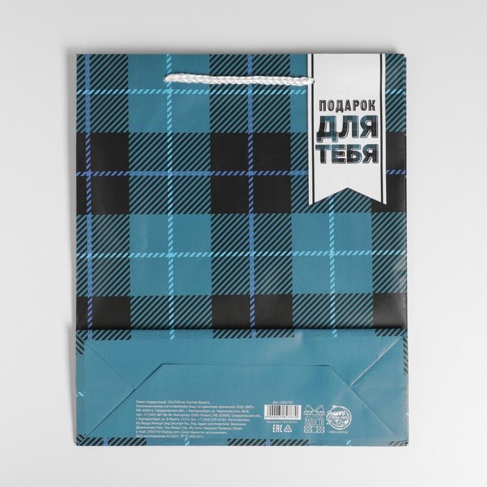 Пакет подарочный ламинированный, упаковка, «Real man», ML 21 х 25 х 8 см Пакет подарочный ламинированный, упаковка, «Real man», ML 21 х 25 х 8 см