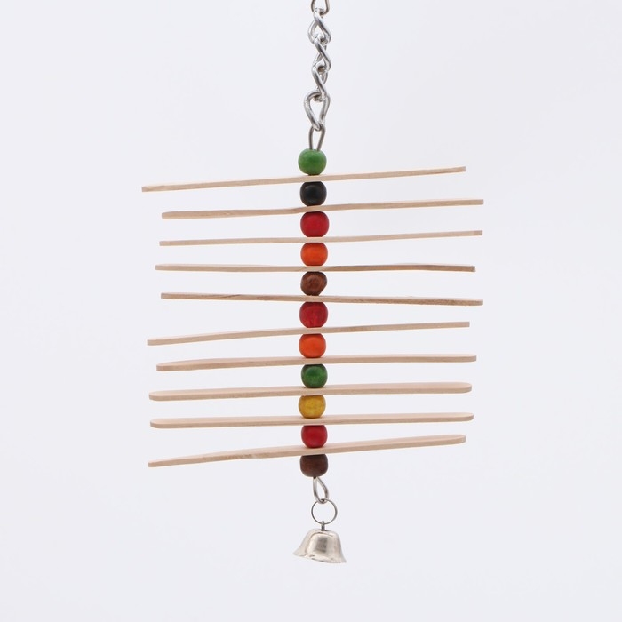 Игрушка для птиц Игрушка для птиц"Вертушка" с колокольчиком 25 х 11 см