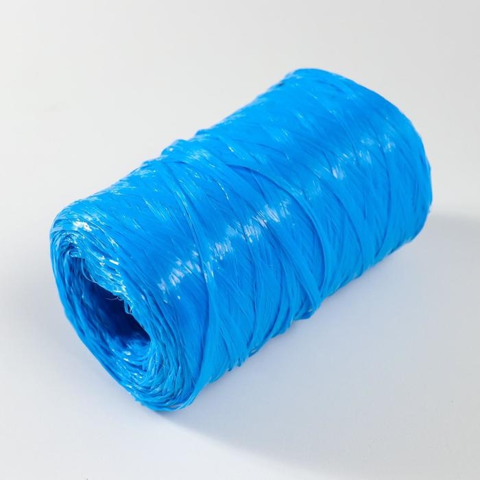 Пряжа Пряжа "Для вязания мочалок" 100% полипропилен 400м/100±10 гр в форме цилиндра (василёк)