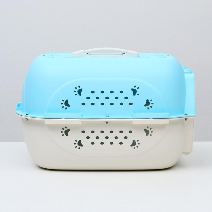 Переноска для животных пластиковая, 47,5 х 33 х 31 см, голубая Переноска для животных пластиковая, 47,5 х 33 х 31 см, голубая