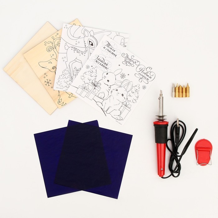 Новогодний набор для выжигания по дереву «Новый год! Время чудес»