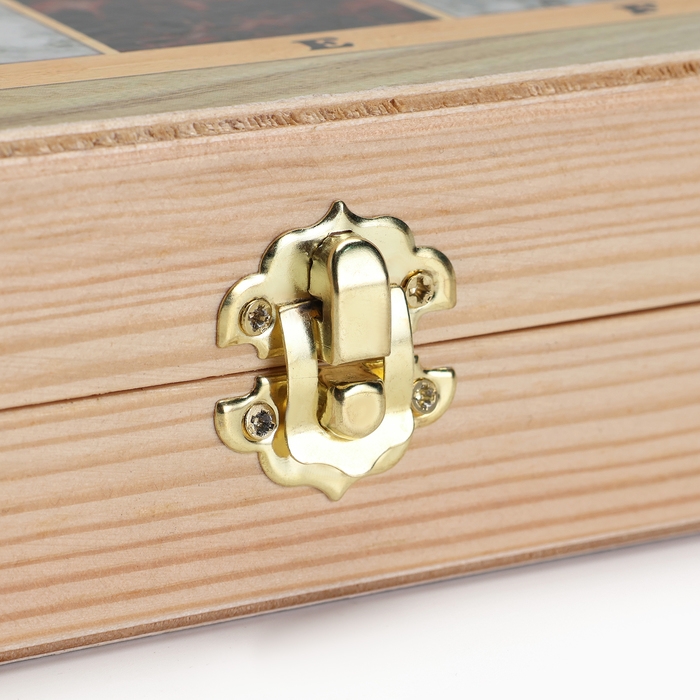 Настольные игры 3 в 1  Настольные игры 3 в 1 "Мрамор": шахматы, шашки, нарды, деревянные, большие, 40 х 40 см