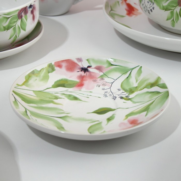 Набор посуды на 4 персоны «Акварель», 16 предметов: 4 тарелки 23 см, 4 миски 14.5 см, 4 кружки 250 мл, 4 блюдца 15 см. Набор посуды на 4 персоны «Акварель», 16 предметов: 4 тарелки 23 см, 4 миски 14.5 см, 4 кружки 250 мл, 4 блюдца 15 см.