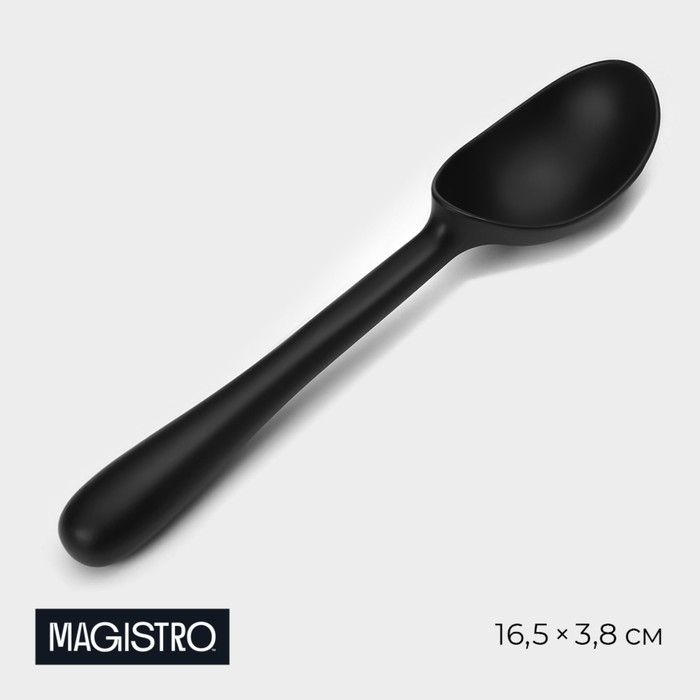 Ложка для мороженого Magistro Vantablack, 16,5×3,8 см, цвет черный Ложка для мороженого Magistro Vantablack, 16,5×3,8 см, цвет черный