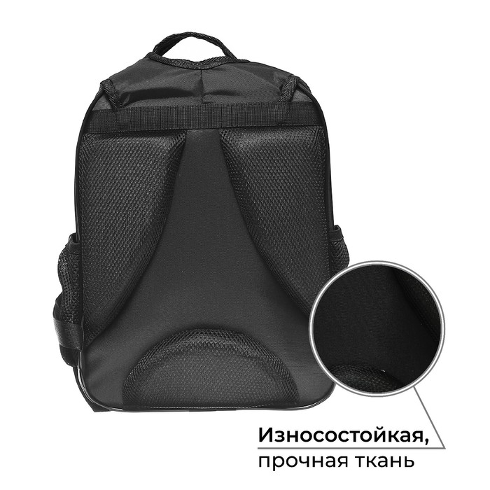 Рюкзак школьный, 37 х 27 х 16 см, эргономичная спинка, Calligrata Б "Кот милитари"