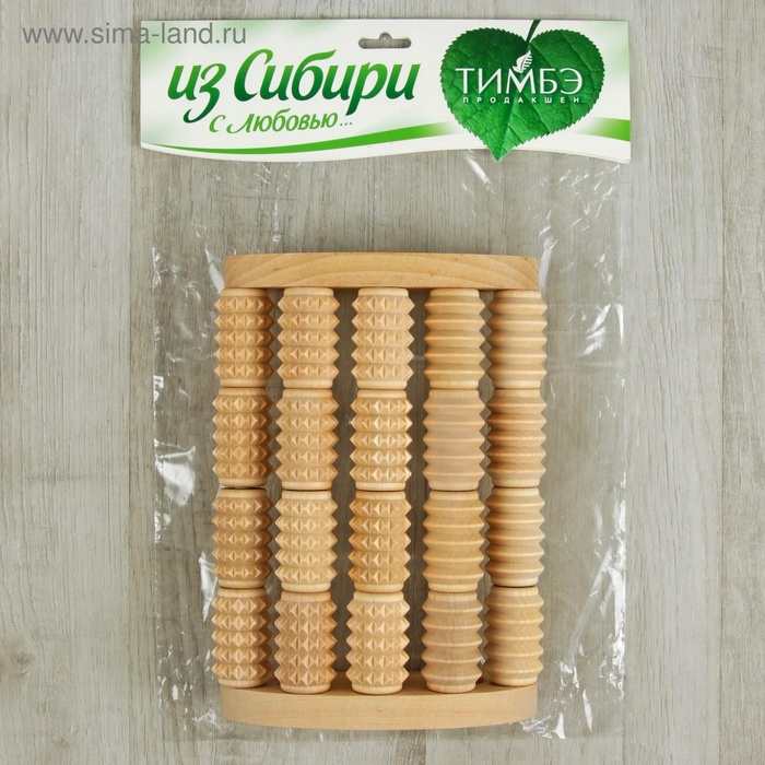 Массажёр для спины и стоп «Барабаны», 23 × 17 × 7 см, деревянный, 5 комбинированных рядов Массажёр для спины и стоп «Барабаны», 23 × 17 × 7 см, деревянный, 5 комбинированных рядов