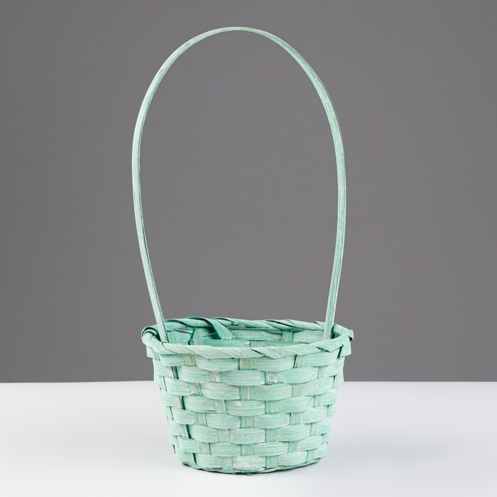 Набор корзин плетеных, 16x10/32, 18x10/34, 21x10/36, см, бирюзовый, бамбук Набор корзин плетеных, 16x10/32, 18x10/34, 21x10/36, см, бирюзовый, бамбук