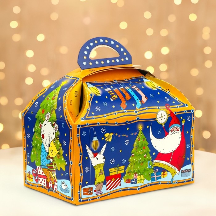 Новый год. Подарочная коробка Новый год. Подарочная коробка "Помечтаем" Ларец малый 18,5 x 12,5 x 19см.