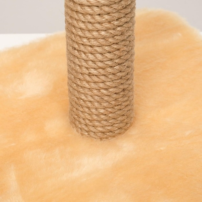 Когтеточка  Когтеточка "Радость" на подставке, 30 х 30 х 40 см, джут, светло-коричневая