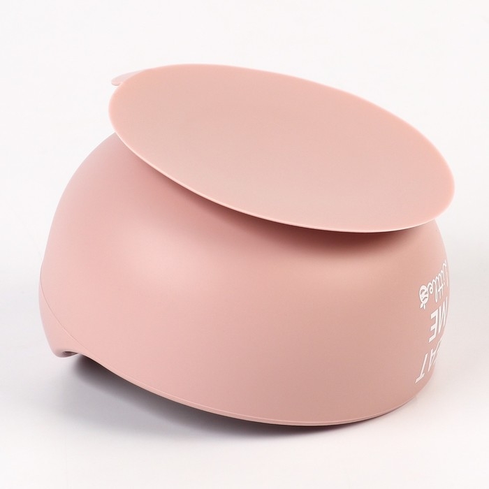 Тарелка детская на присоске и столовые приборы M&B, цвет пыльная роза Тарелка детская на присоске и столовые приборы M&B, цвет пыльная роза