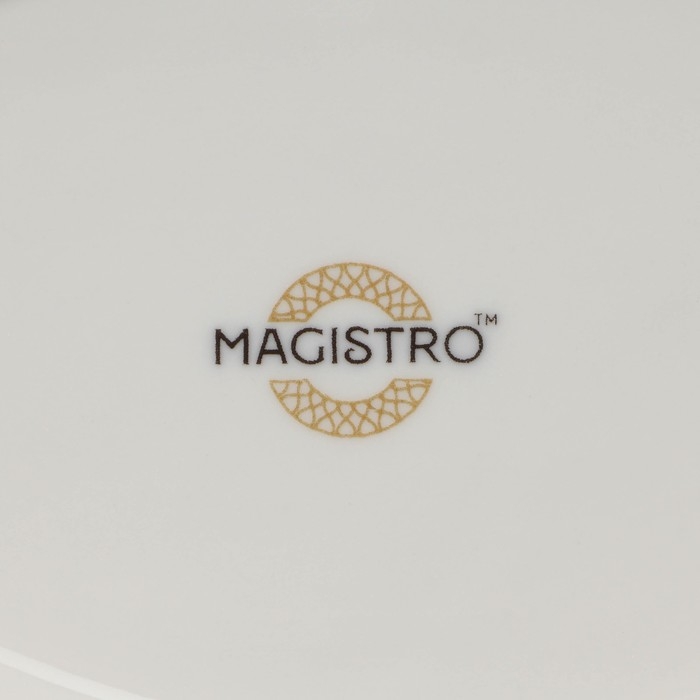 Чайная пара фарфоровая Magistro «Бланш», 2 предмета: чашка 300 мл, блюдце, цвет белый Чайная пара фарфоровая Magistro «Бланш», 2 предмета: чашка 300 мл, блюдце, цвет белый