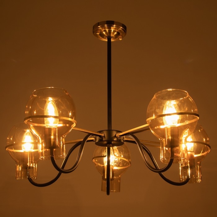 Люстра Люстра "Кэган" 5хE27 40Вт черный 68х68х46,5 см BayerLux