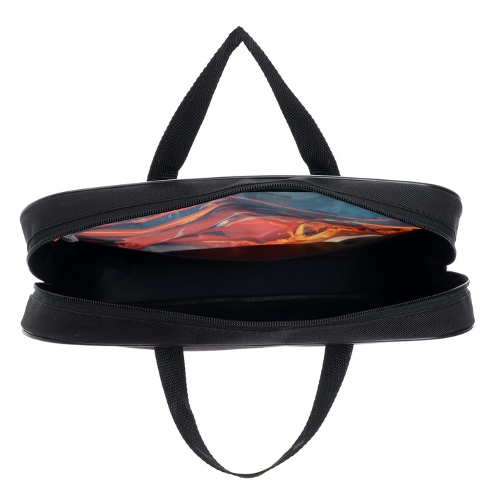 Папка с ручками текстильная А4, 350 х 270 х 70 мм, Calligrata Папка с ручками текстильная А4, 350 х 270 х 70 мм, Calligrata "Авто в огне", нейлон