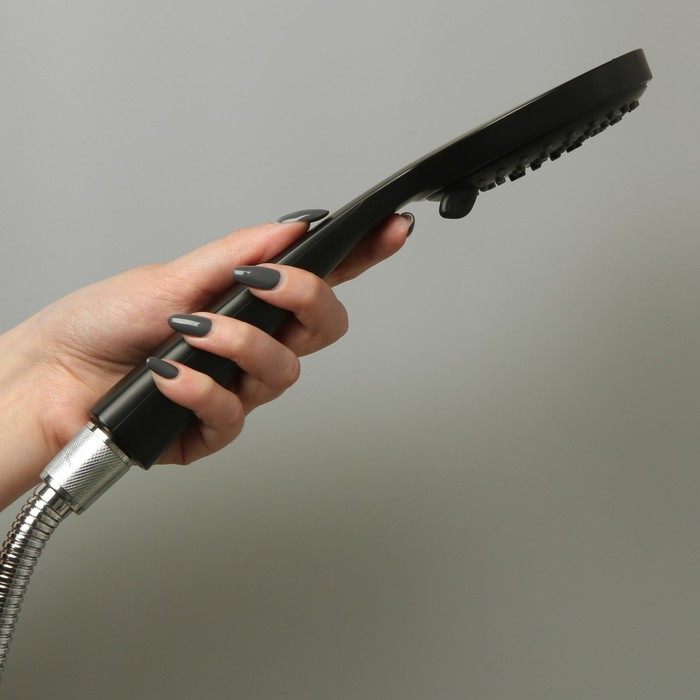 Душевая лейка Accoona A344F, 3 режима,  чёрная
