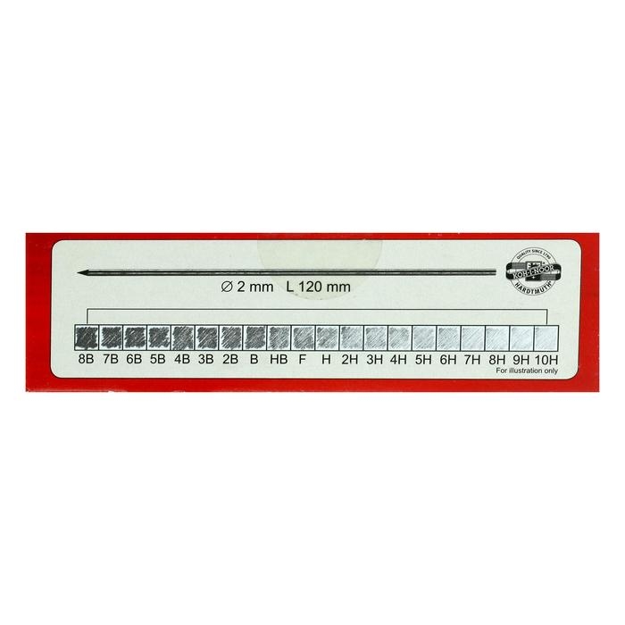 Грифели для цанговых карандашей 2.0 мм Koh-I-Noor 4190 3В, 12 штук Грифели для цанговых карандашей 2.0 мм Koh-I-Noor 4190 3В, 12 штук