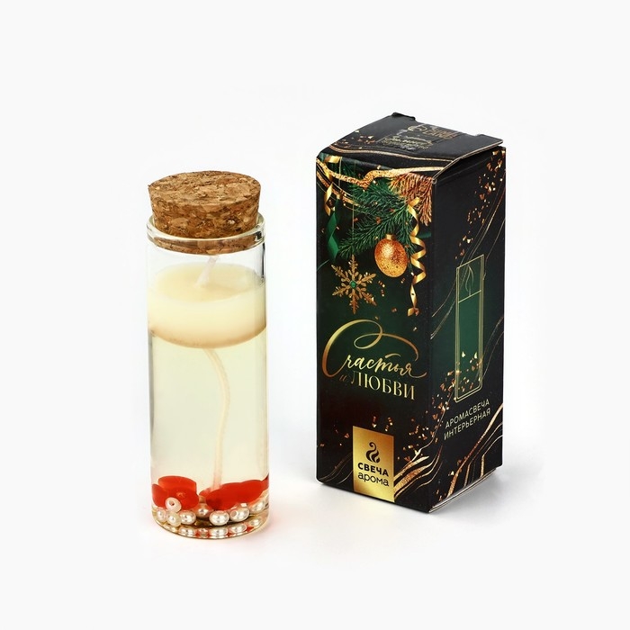 Новогодняя свеча в колбе «Новый год:Жемчужина» Новогодняя свеча в колбе «Новый год:Жемчужина»