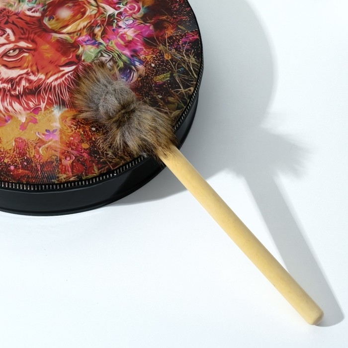 Шаманский бубен Шаманский бубен "Тигр-бабочка" с колотушкой 5х25х25 см