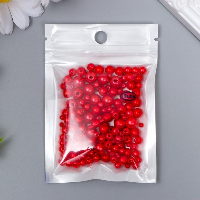 Бусины для творчества пластик Бусины для творчества пластик "Круглые. Искушение" d=3-8 мм, набор 10 гр