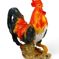 Садовая фигура из полистоуна &laquo;Петух андалузский&raquo;, 42&times;20&times;38 см