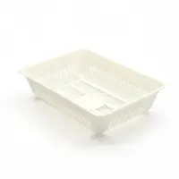 Туалет для кошек глубокий, 36&times;25&times;9 см, с сеткой, белый, мятный