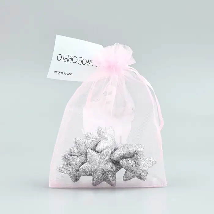 Мешочек подарочный из фатина с термонаклейкой «С любовью», 11 х 16 см +/- 1.5 см