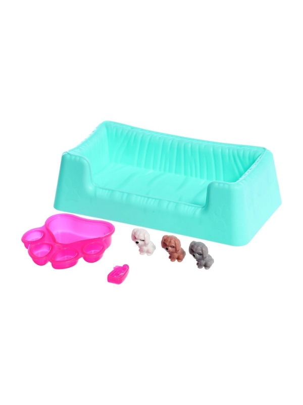 Кукла-модель Кукла-модель "Прогулка со щеночками" с аксессуарами