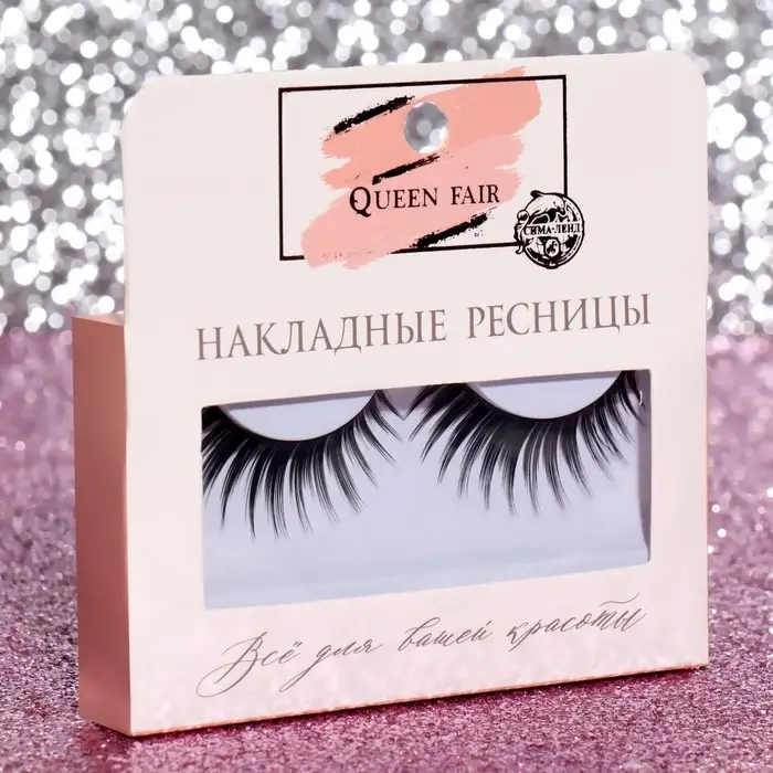 Ресницы накладные «Объём», 13 мм, без клея, чёрные Ресницы накладные «Объём», 13 мм, без клея, чёрные