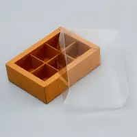 Коробка для 6 конфет, 13.7×9.85×3.85 см