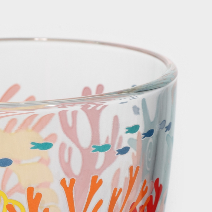 Стакан низкий стеклянный «Кораллы», 250 мл