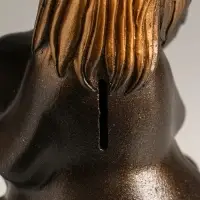 Копилка "Лошадь с сердцем" 23 см, бронзовый