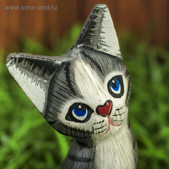 Сувенир дерево Сувенир дерево "Котёнок" серый 6х3х18 см