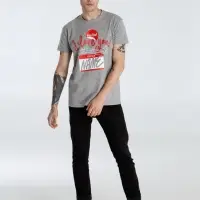 Футболка Hello! I Love You!, серый меланж, размер S